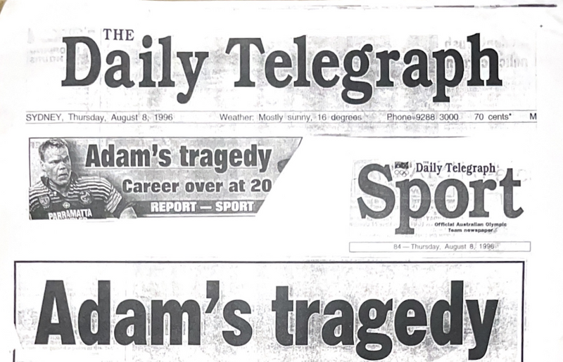 The Daily Telegraph - Adam's tragedy